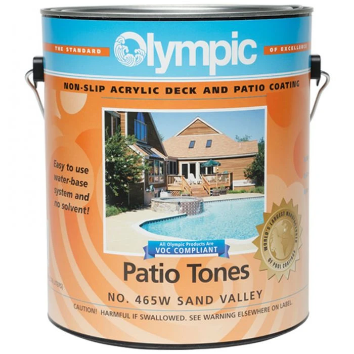 Olympic Patio Tones Deck Coating 1 Gallon, Sand Valley 1 Olympic Patio Tones Deck Coating 1 Gallon, Sand Valley